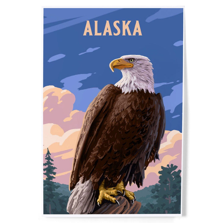 Alaska, Painterly, Bald Eagle, Art & Giclee Prints Art Lantern Press 