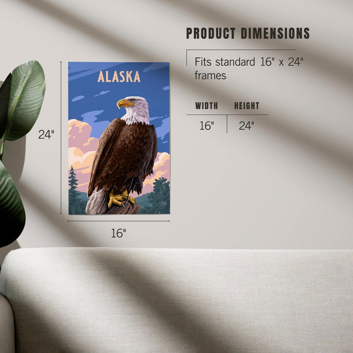 Alaska, Painterly, Bald Eagle, Art & Giclee Prints Art Lantern Press 