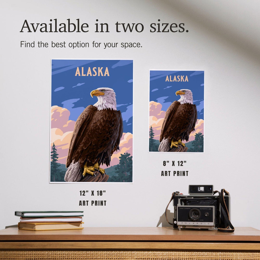 Alaska, Painterly, Bald Eagle, Art & Giclee Prints Art Lantern Press 