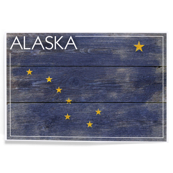 Alaska, Rustic State Flag, Art & Giclee Prints Art Lantern Press 