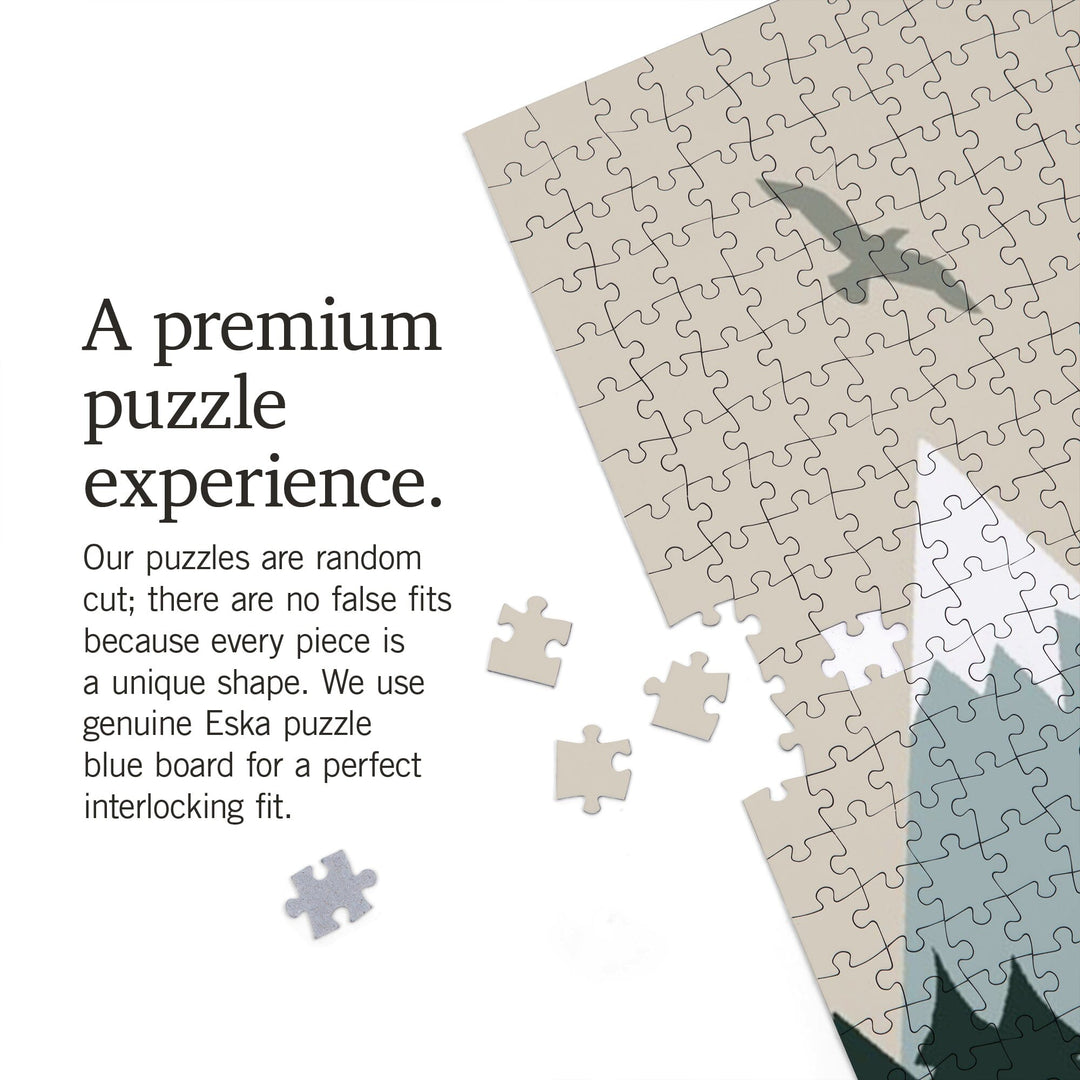 Alaska, Simply Outdoors, Go Unplug, Tent Puzzle Lantern Press 