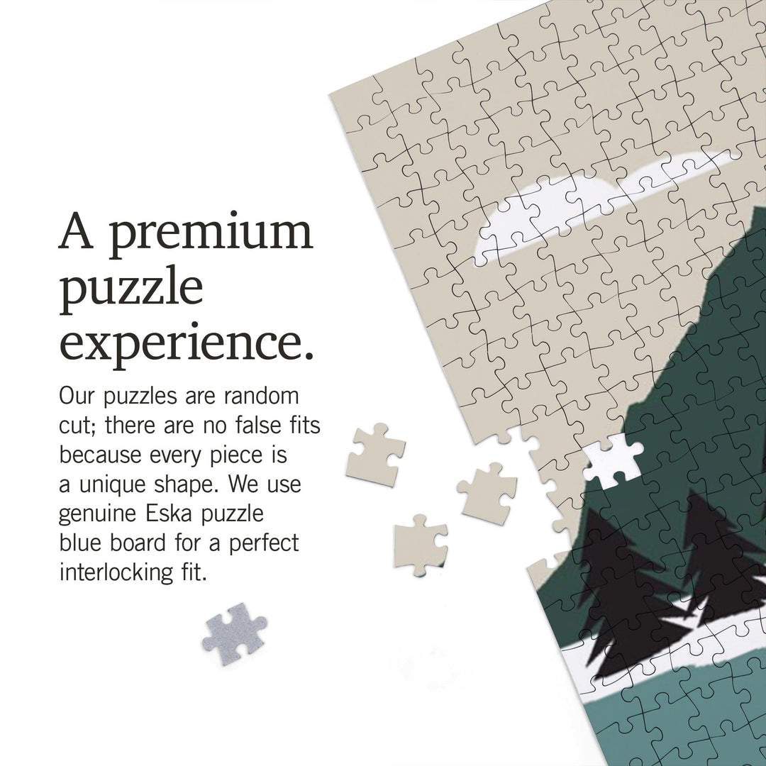 Alaska, Simply Outdoors, Paddle On, Canoe Puzzle Lantern Press 