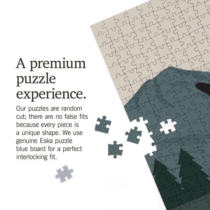 Alaska, Simply Outdoors, Swim On, Orca and Calf Puzzle Lantern Press 