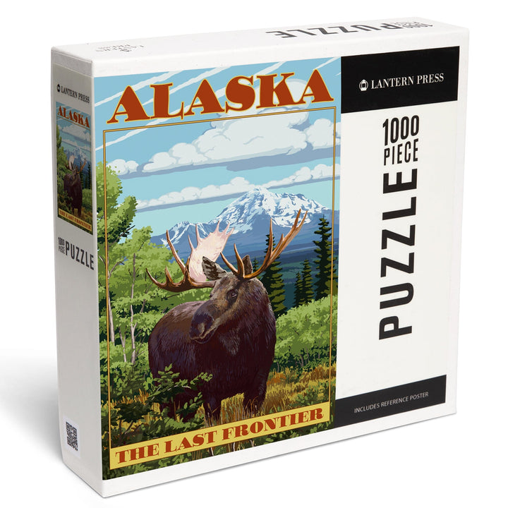 Alaska, The Last Frontier, Moose, Jigsaw Puzzle Puzzle Lantern Press 