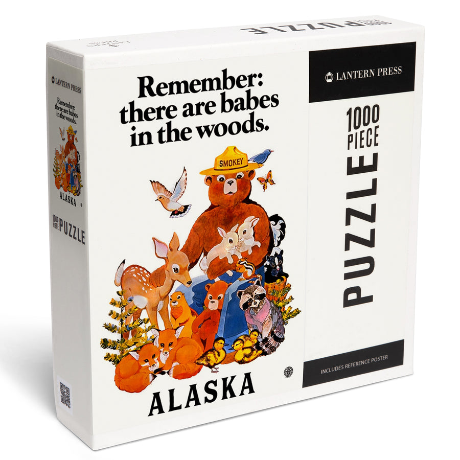 Alaska, Vintage Poster, Smokey Bear, Jigsaw Puzzle Puzzle Lantern Press 