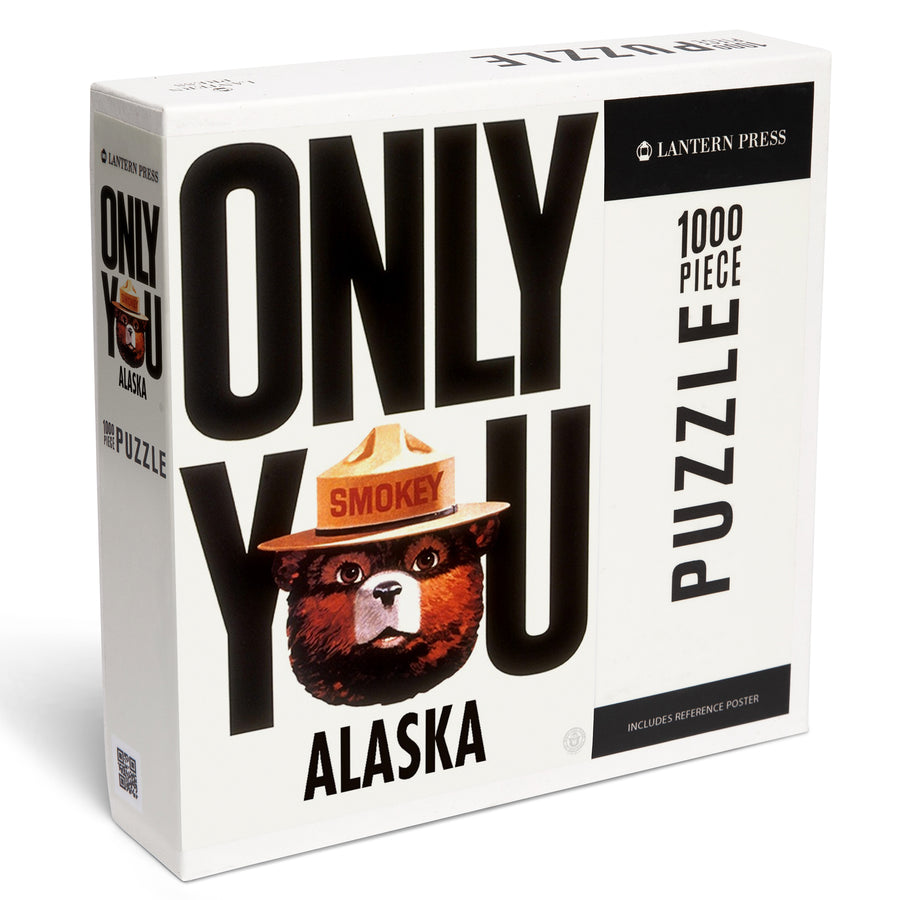 Alaska, Vintage Poster, Smokey Bear, Only You, Jigsaw Puzzle Puzzle Lantern Press 