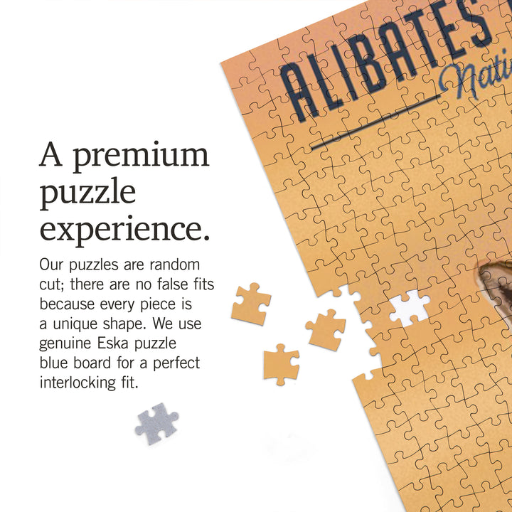 Alibates Flint Quarries National Monument, Texas, Coyote Litho, Jigsaw Puzzle Puzzle Lantern Press 