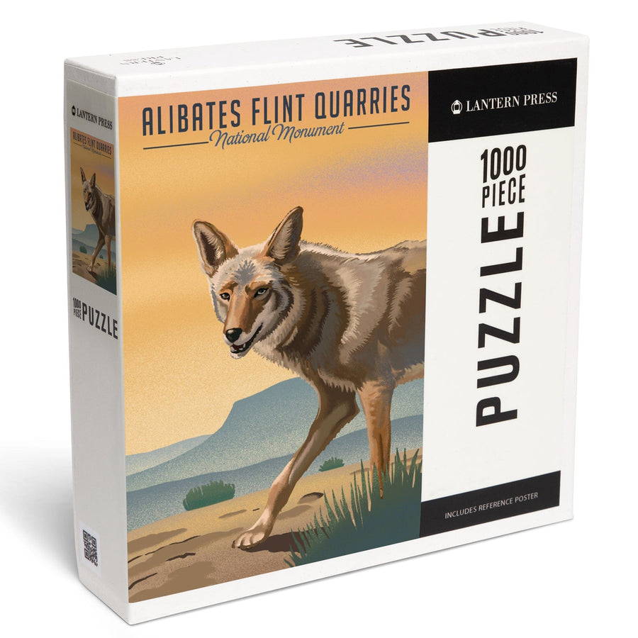 Alibates Flint Quarries National Monument, Texas, Coyote Litho, Jigsaw Puzzle Puzzle Lantern Press 