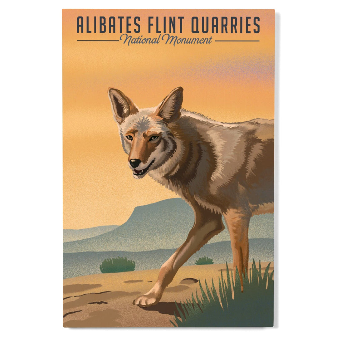 Alibates Flint Quarries National Monument, Texas, Coyote Litho, Lantern Press Artwork, Wood Signs and Postcards Wood Lantern Press 