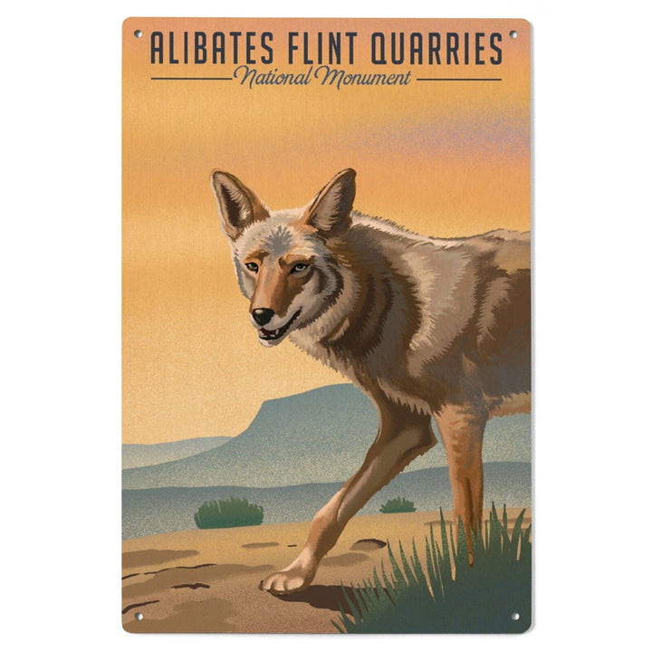 Alibates Flint Quarries National Monument, Texas, Coyote Litho, Lantern Press Artwork, Wood Signs and Postcards Wood Lantern Press 