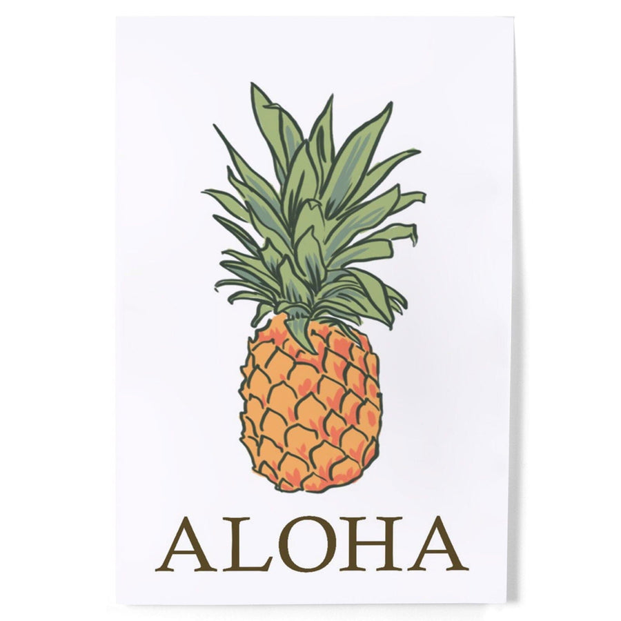 Aloha, Pineapple, Icon, Art & Giclee Prints Art Lantern Press 