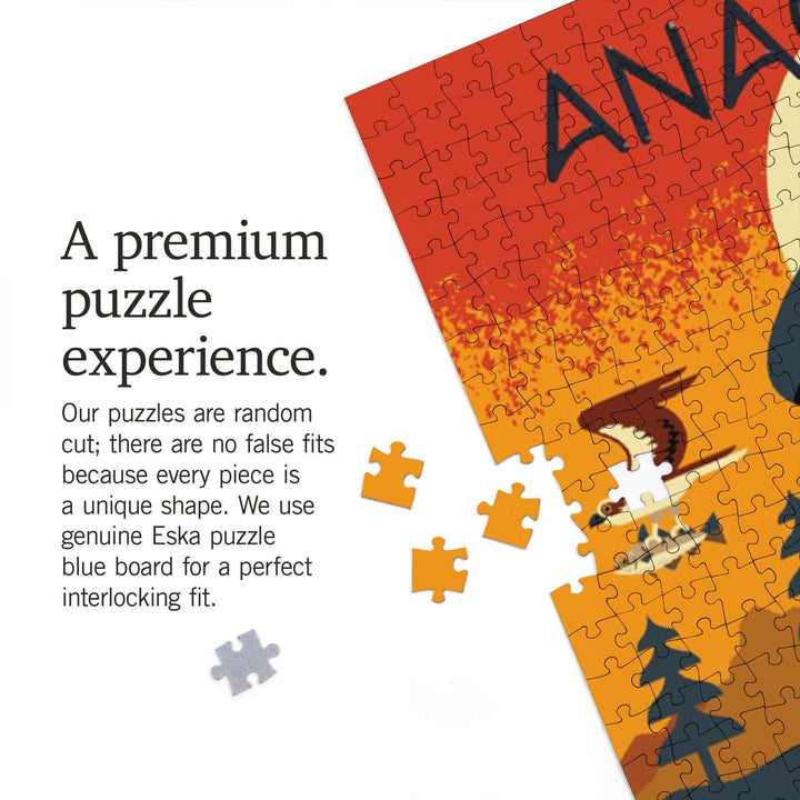 Anacortes, Washington, Geometric, Marine Animals, Jigsaw Puzzle Puzzle Lantern Press 