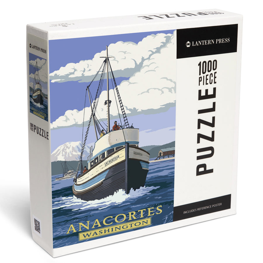 Anacortes, Washington, Painterly, Shenandoah, Jigsaw Puzzle Puzzle Lantern Press 