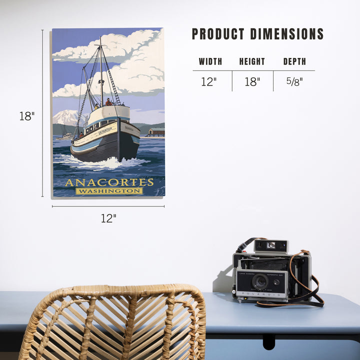 Anacortes, Washington, Painterly, Shenandoah, Wood Signs and Postcards Wood Lantern Press 