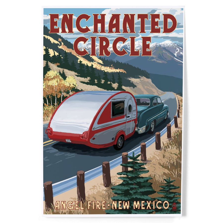 Angel Fire, New Mexico, Enchanted Circle, Fall Retro Camper, Art & Giclee Prints Art Lantern Press 