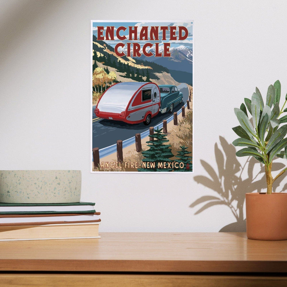 Angel Fire, New Mexico, Enchanted Circle, Fall Retro Camper, Art & Giclee Prints Art Lantern Press 