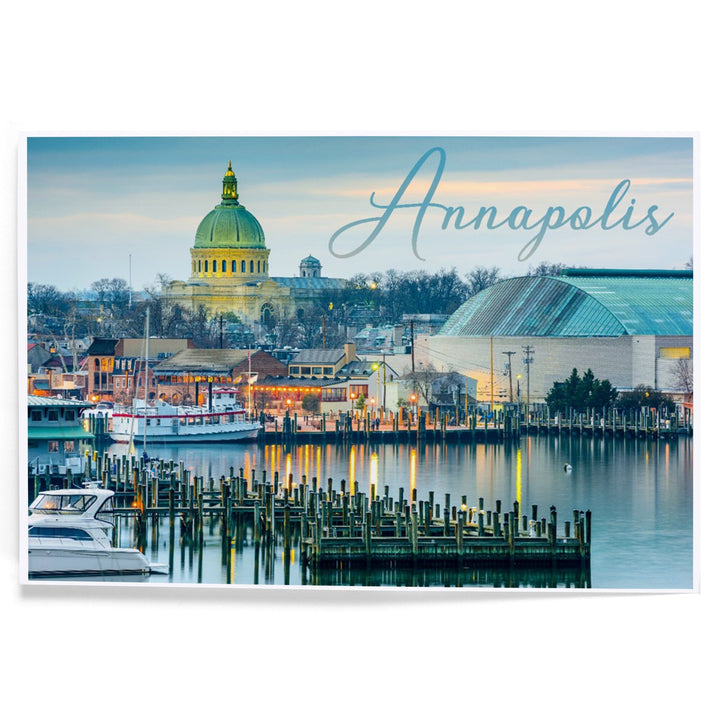 Annapolis, Maryland, Marina, Art & Giclee Prints Art Lantern Press 