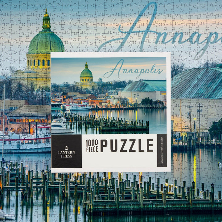 Annapolis, Maryland, Marina, Jigsaw Puzzle Puzzle Lantern Press 