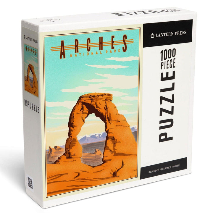 Arches National Park, Lithograph, Jigsaw Puzzle Puzzle Lantern Press 