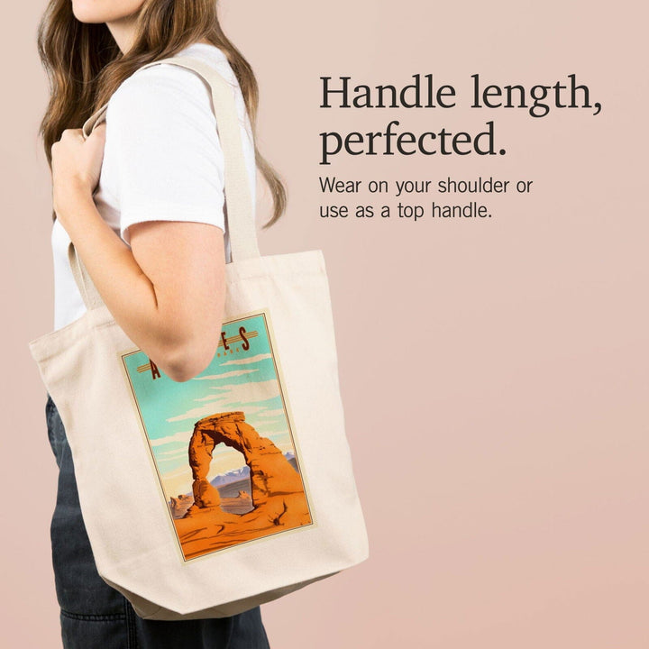 Arches National Park, Lithograph, Lantern Press Artwork, Tote Bag Totes Lantern Press 