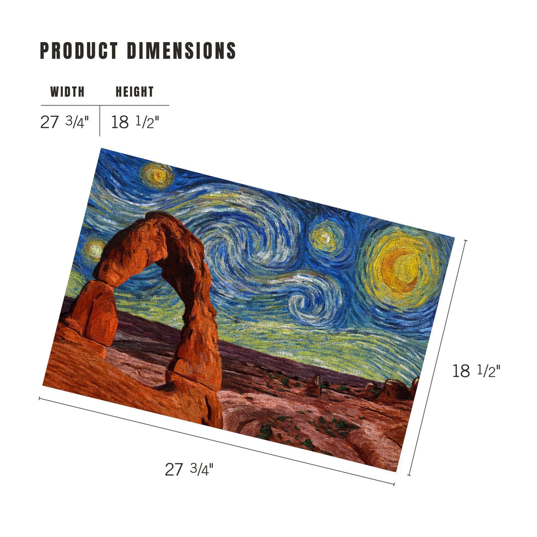 Arches National Park, Starry Night National Park Series, Jigsaw Puzzle Puzzle Lantern Press 