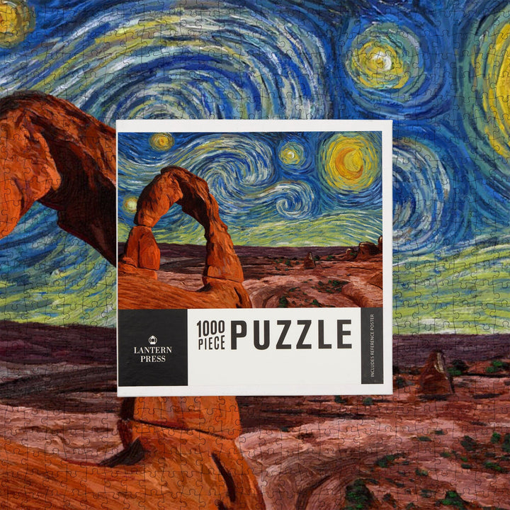 Arches National Park, Starry Night National Park Series, Jigsaw Puzzle Puzzle Lantern Press 