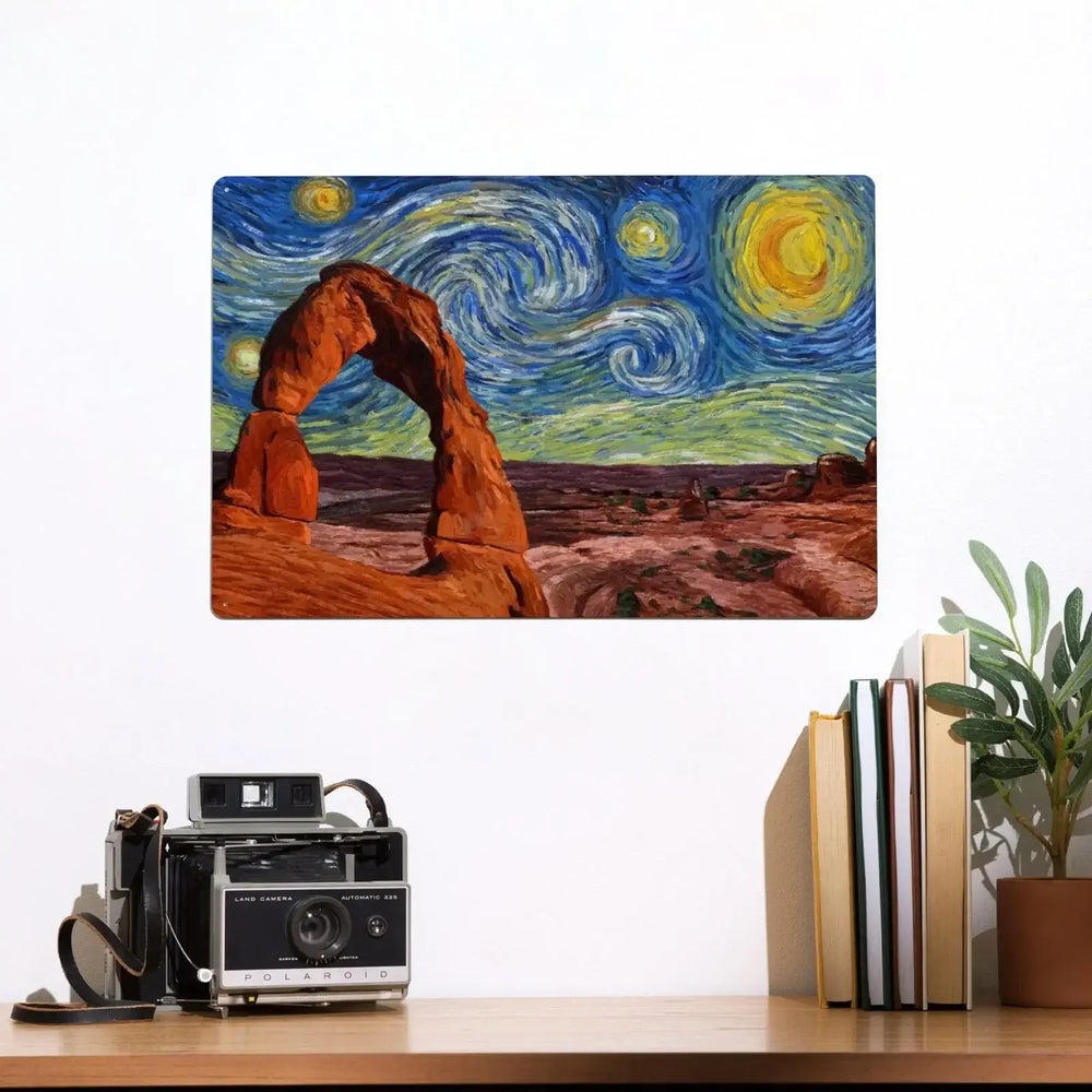 Arches National Park, Starry Night National Park Series Metal Lantern Press 