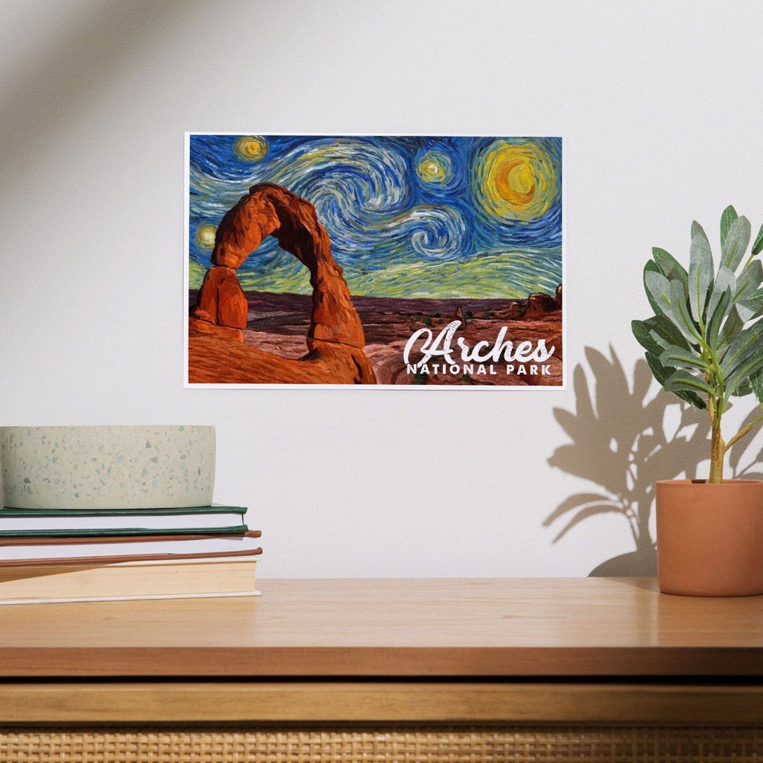 Arches National Park, Starry Night Series, Delicate Arch, Art & Giclee Prints Art Lantern Press 