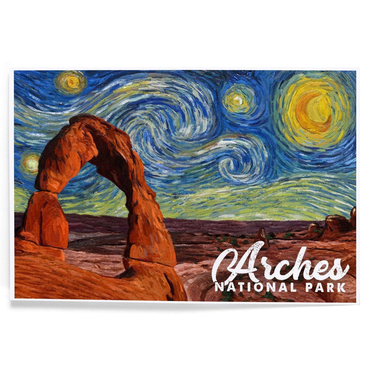 Arches National Park, Starry Night Series, Delicate Arch, Art & Giclee Prints Art Lantern Press 