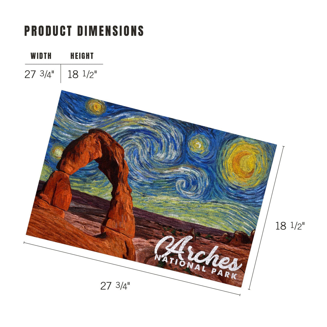 Arches National Park, Starry Night Series, Delicate Arch, Jigsaw Puzzle Puzzle Lantern Press 