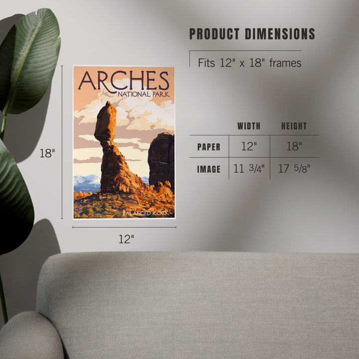 Arches National Park, Utah, Balanced Rock, Art & Giclee Prints Art Lantern Press 