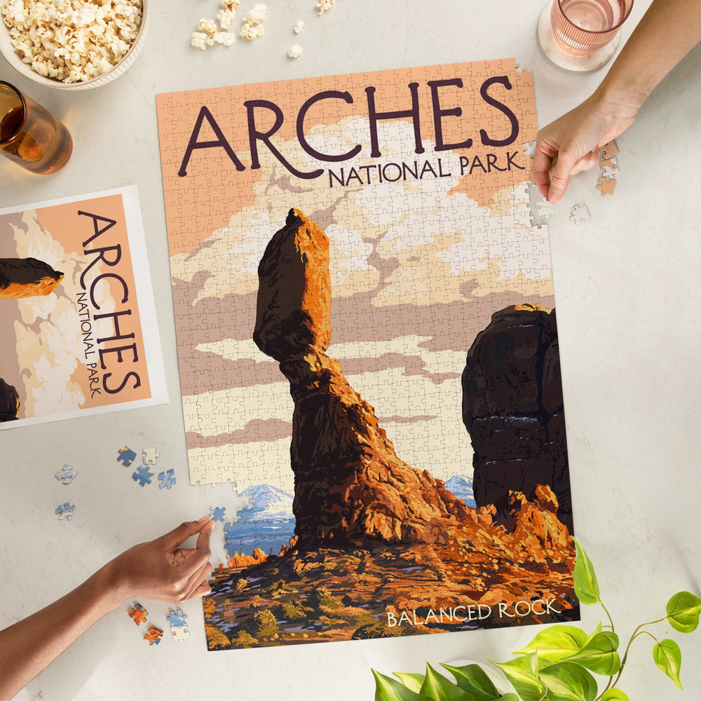 Arches National Park, Utah, Balanced Rock, Jigsaw Puzzle Puzzle Lantern Press 
