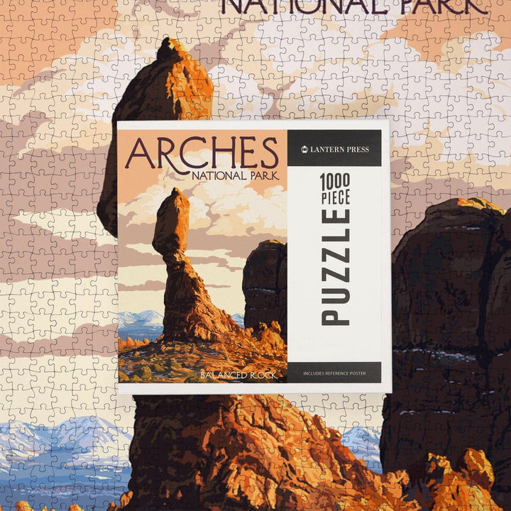 Arches National Park, Utah, Balanced Rock, Jigsaw Puzzle Puzzle Lantern Press 