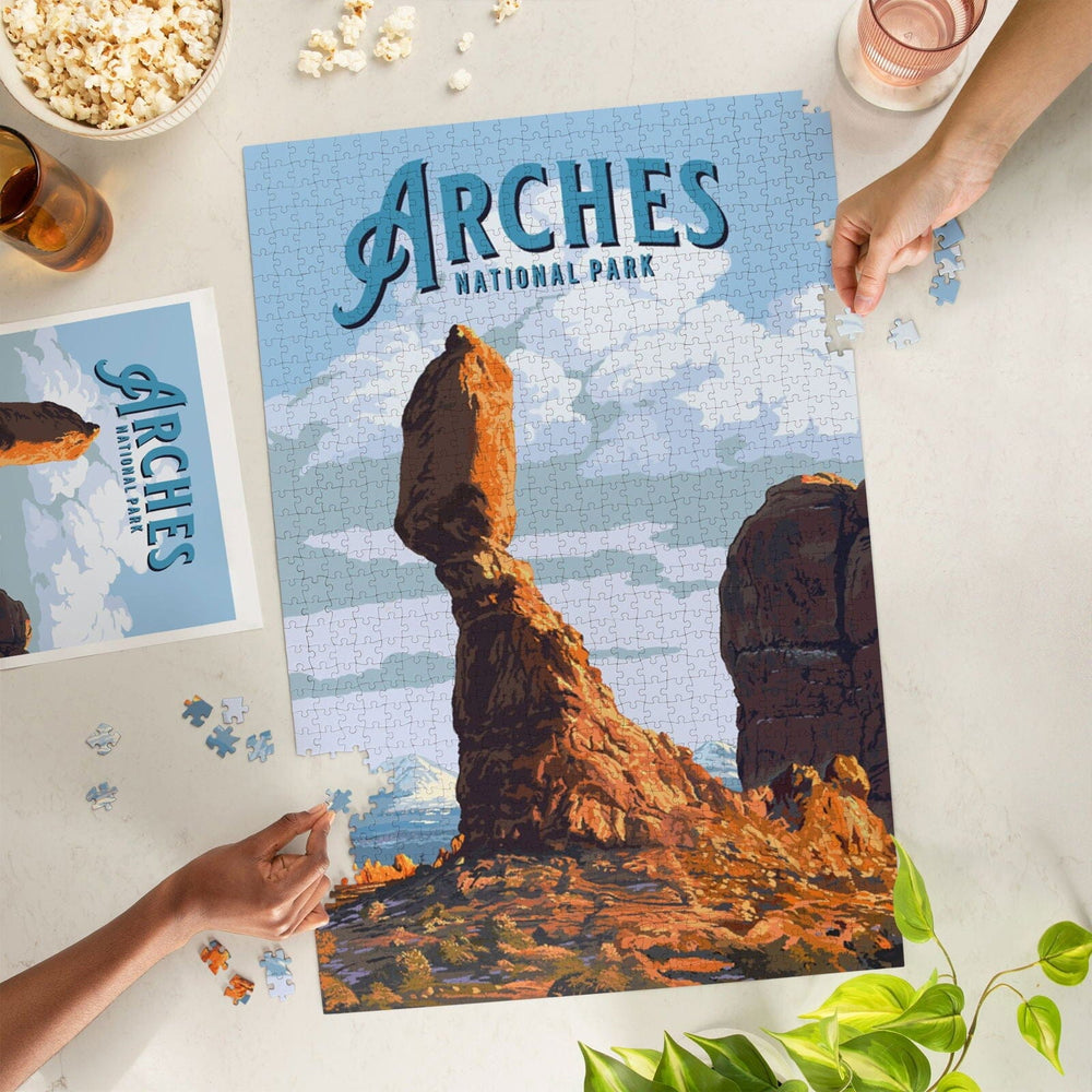 Arches National Park, Utah, Balanced Rock, Jigsaw Puzzle Puzzle Lantern Press 