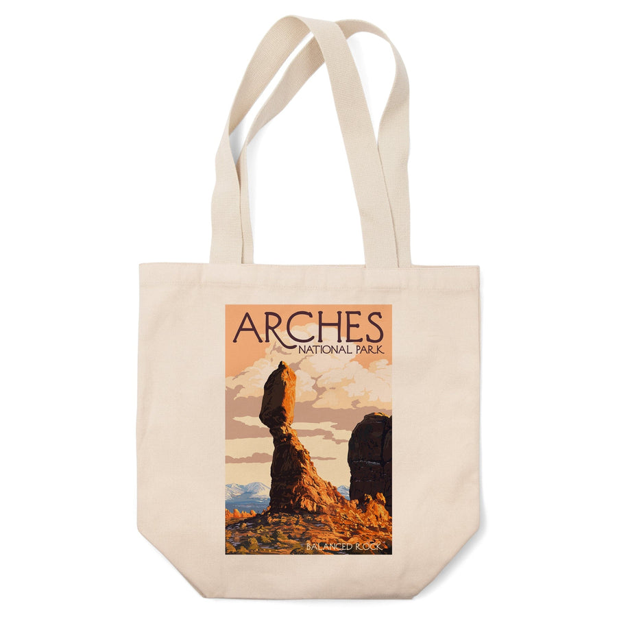 Arches National Park, Utah, Balanced Rock, Lantern Press Artwork, Tote Bag Totes Lantern Press 