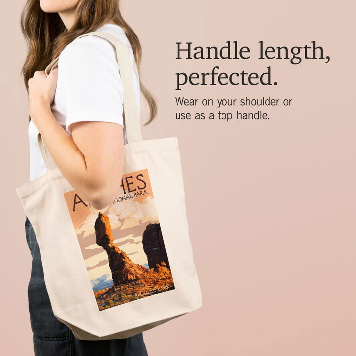 Arches National Park, Utah, Balanced Rock, Lantern Press Artwork, Tote Bag Totes Lantern Press 