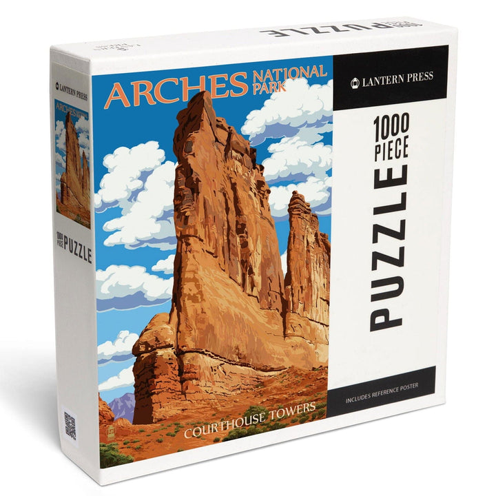 Arches National Park, Utah, Courthouse Towers, Jigsaw Puzzle Puzzle Lantern Press 