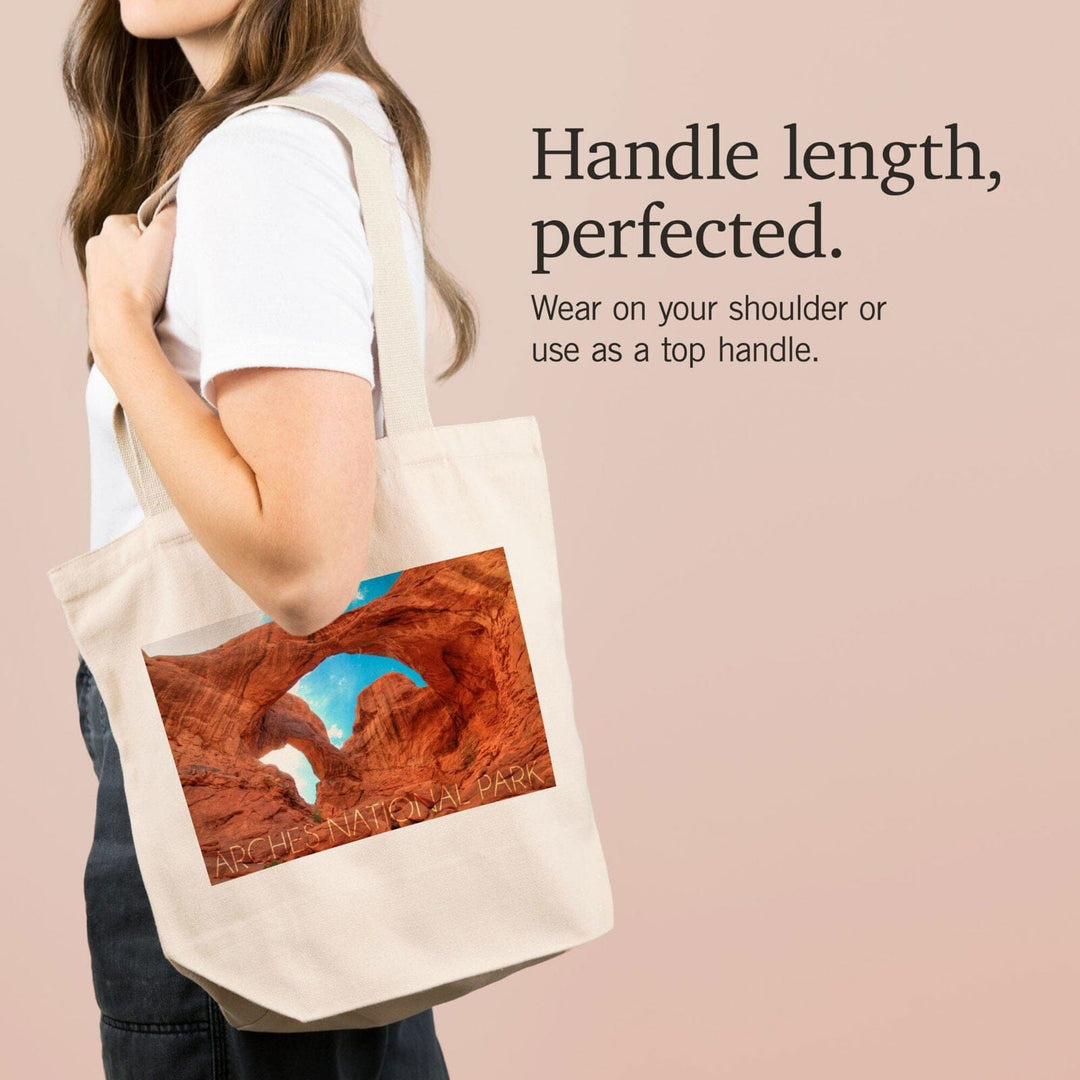 Arches National Park, Utah, Daytime Blue Sky, Lantern Press Photography, Tote Bag Totes Lantern Press 