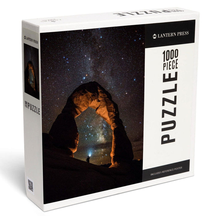 Arches National Park, Utah, Delicate Arch and Milky Way, Jigsaw Puzzle Puzzle Lantern Press 