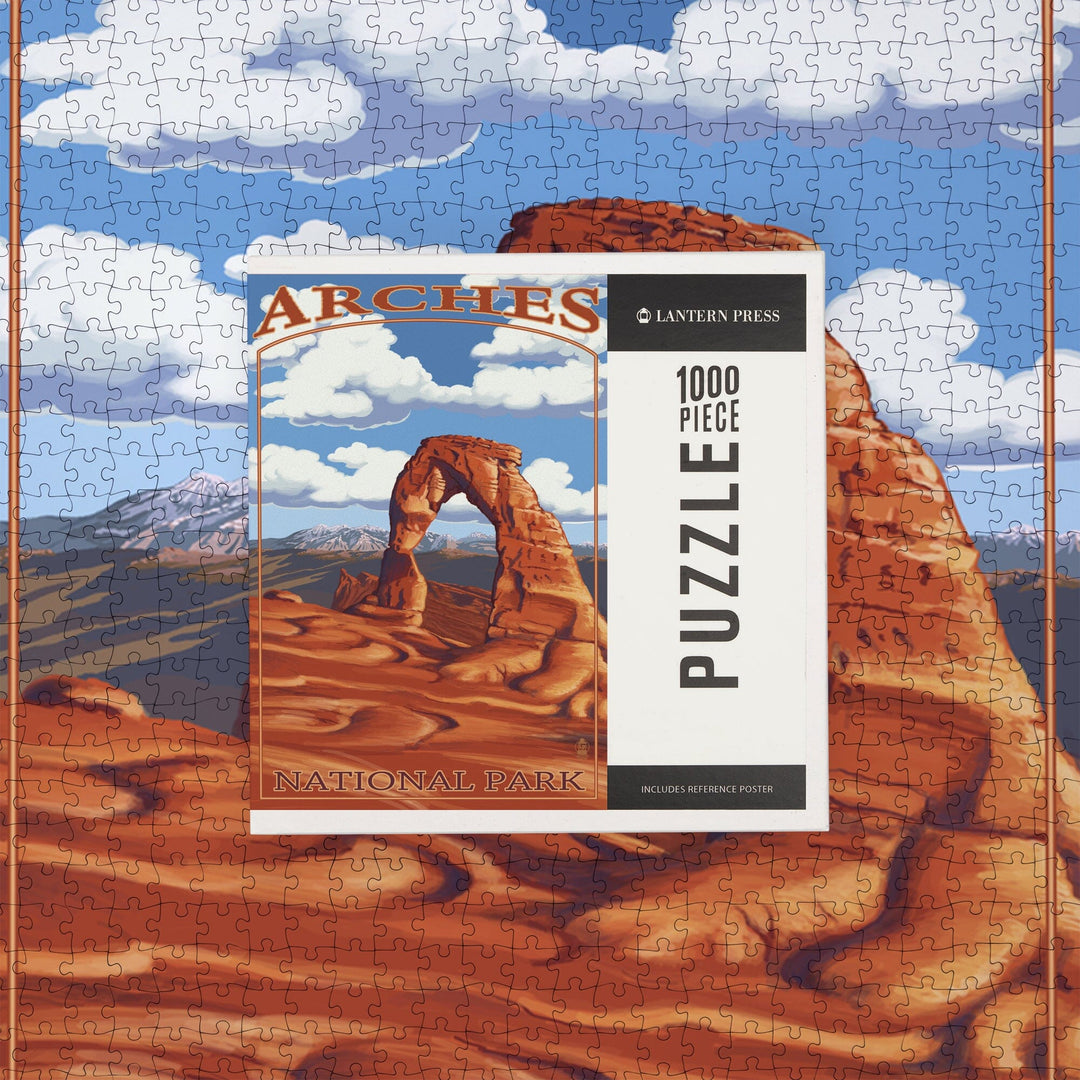 Arches National Park, Utah, Delicate Arch, Day Scene, Jigsaw Puzzle Puzzle Lantern Press 