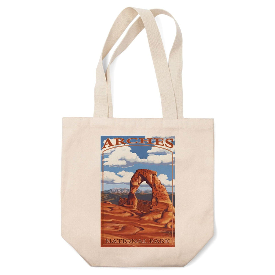 Arches National Park, Utah, Delicate Arch, Day Scene, Lantern Press Artwork, Tote Bag Totes Lantern Press 