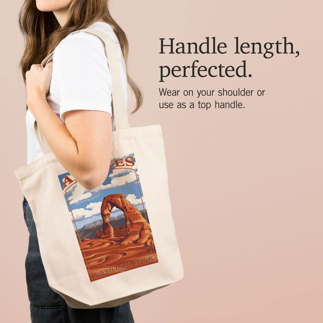 Arches National Park, Utah, Delicate Arch, Day Scene, Lantern Press Artwork, Tote Bag Totes Lantern Press 