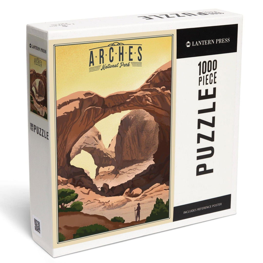 Arches National Park, Utah, Double Arch, Litho, Jigsaw Puzzle Puzzle Lantern Press 