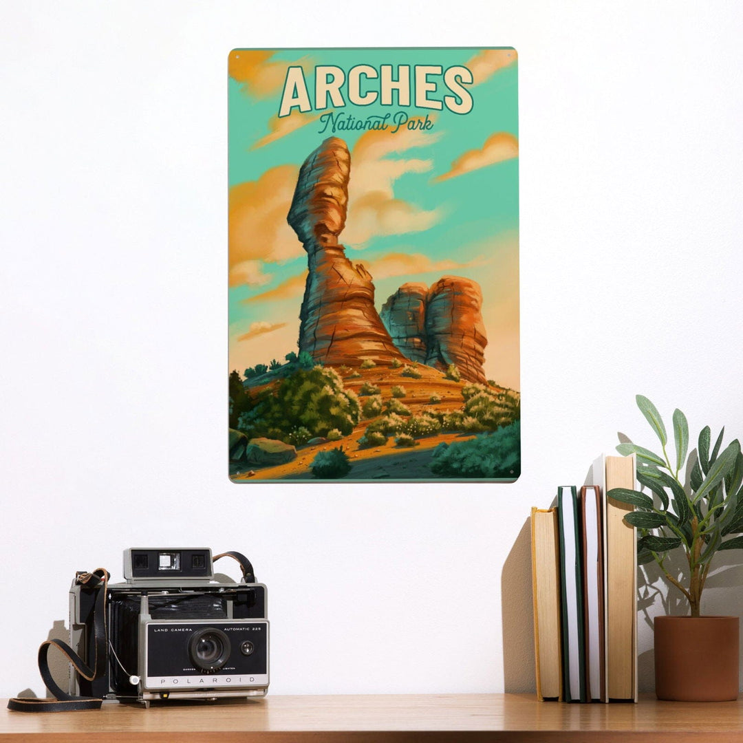 Arches National Park, Utah, Oil Painting, Metal Signs Metal Lantern Press 