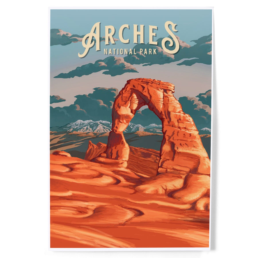 Arches National Park, Utah, Painterly National Park Series, Art & Giclee Prints Art Lantern Press 