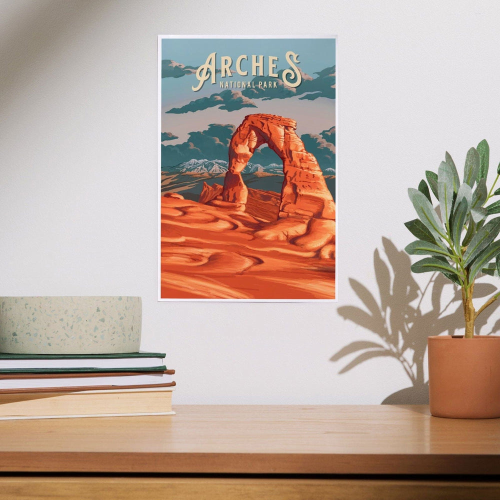 Arches National Park, Utah, Painterly National Park Series, Art & Giclee Prints Art Lantern Press 
