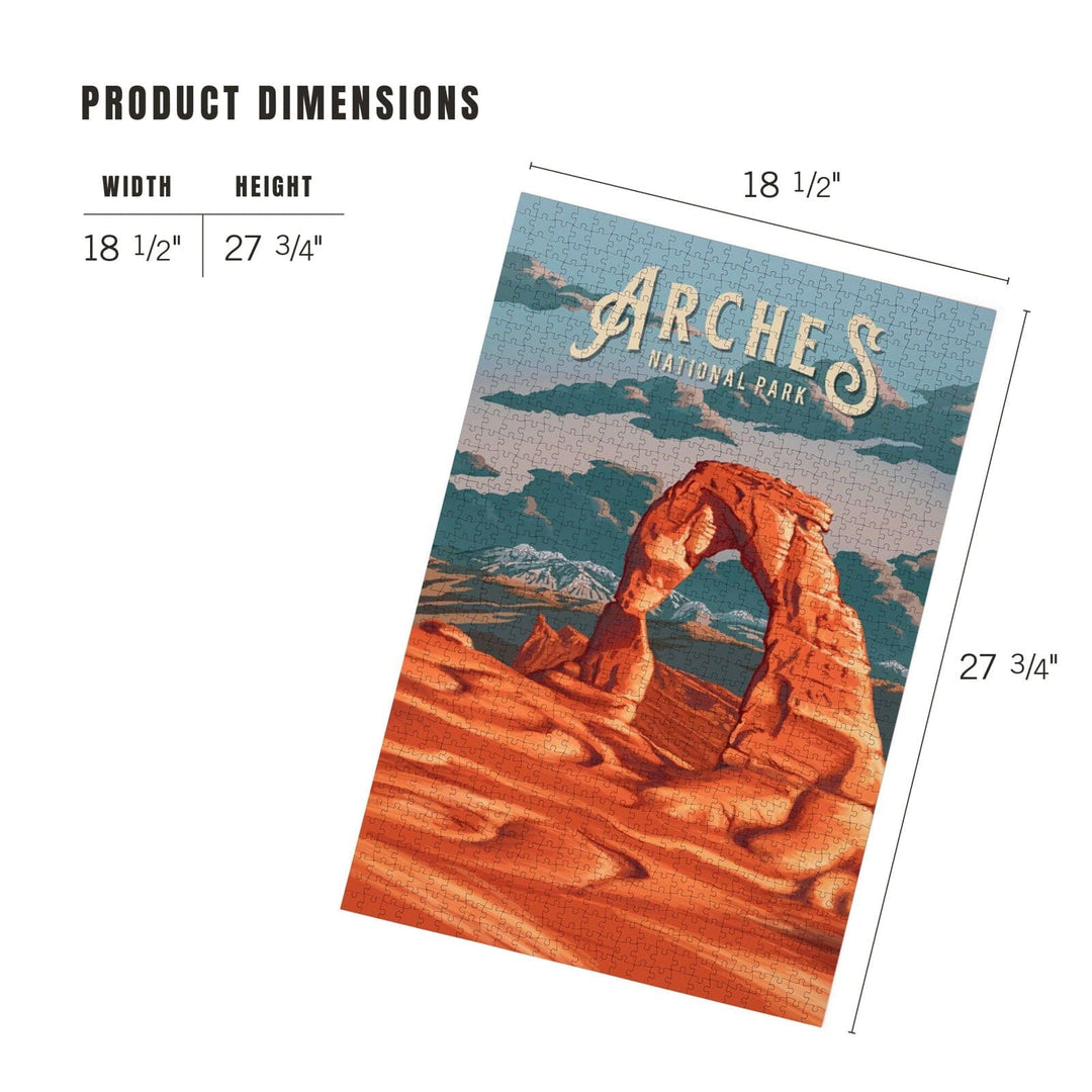 Arches National Park, Utah, Painterly National Park Series, Jigsaw Puzzle Puzzle Lantern Press 