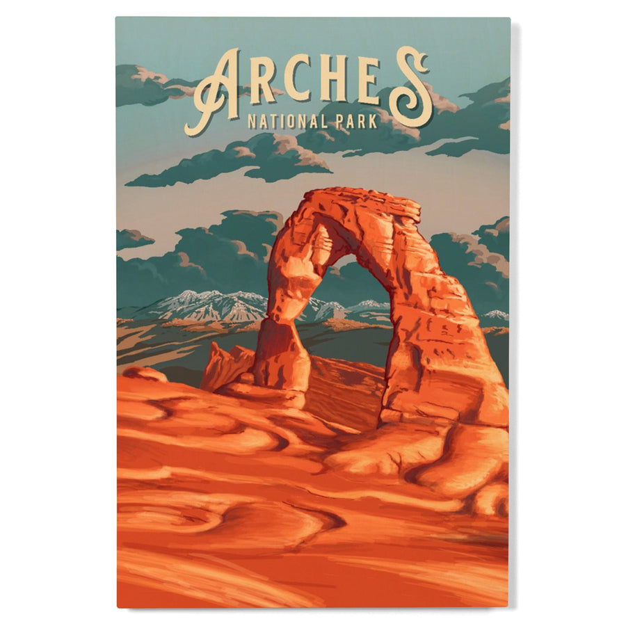 Arches National Park, Utah, Painterly National Park Series, Wood Signs and Postcards Wood Lantern Press 