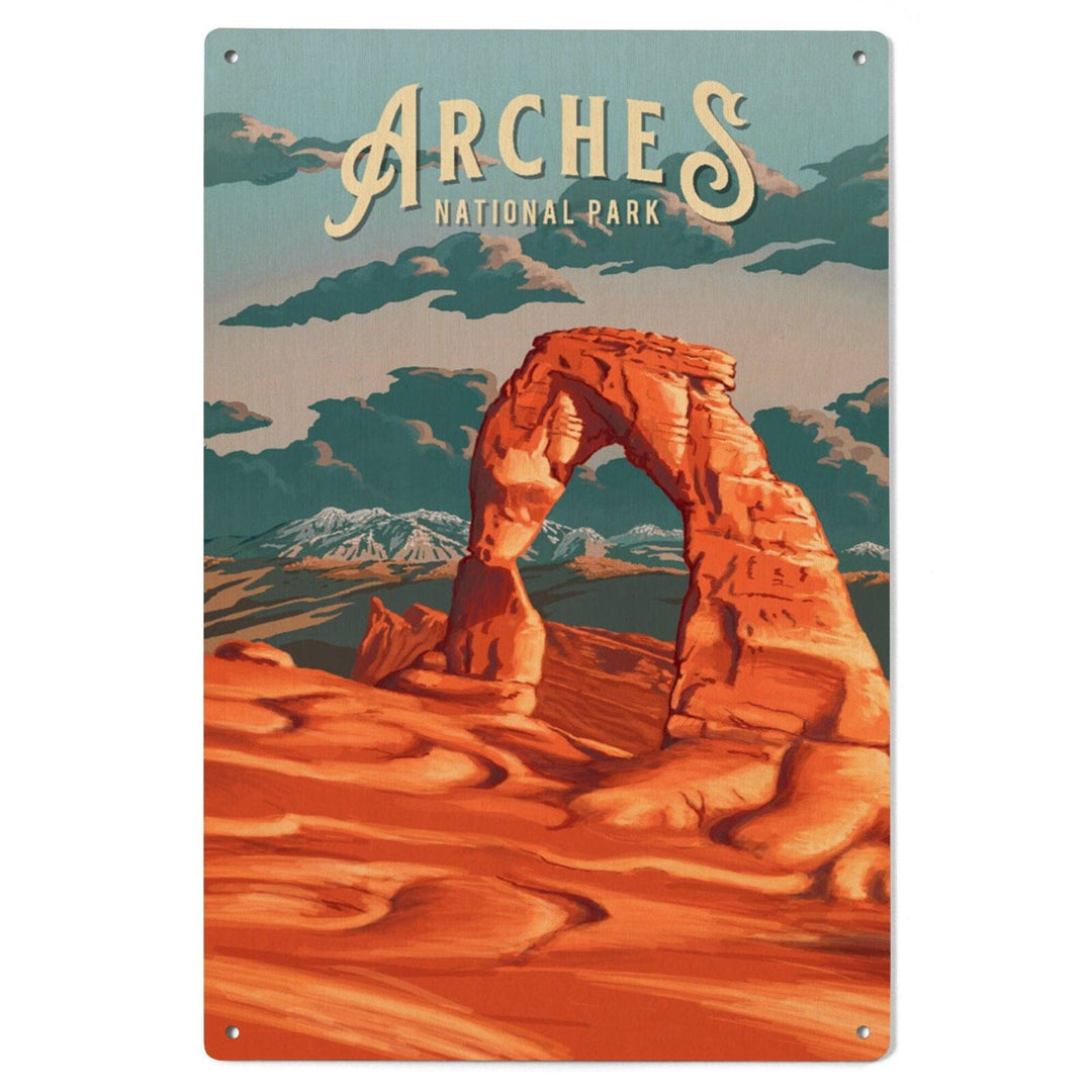 Arches National Park, Utah, Painterly National Park Series, Wood Signs and Postcards Wood Lantern Press 