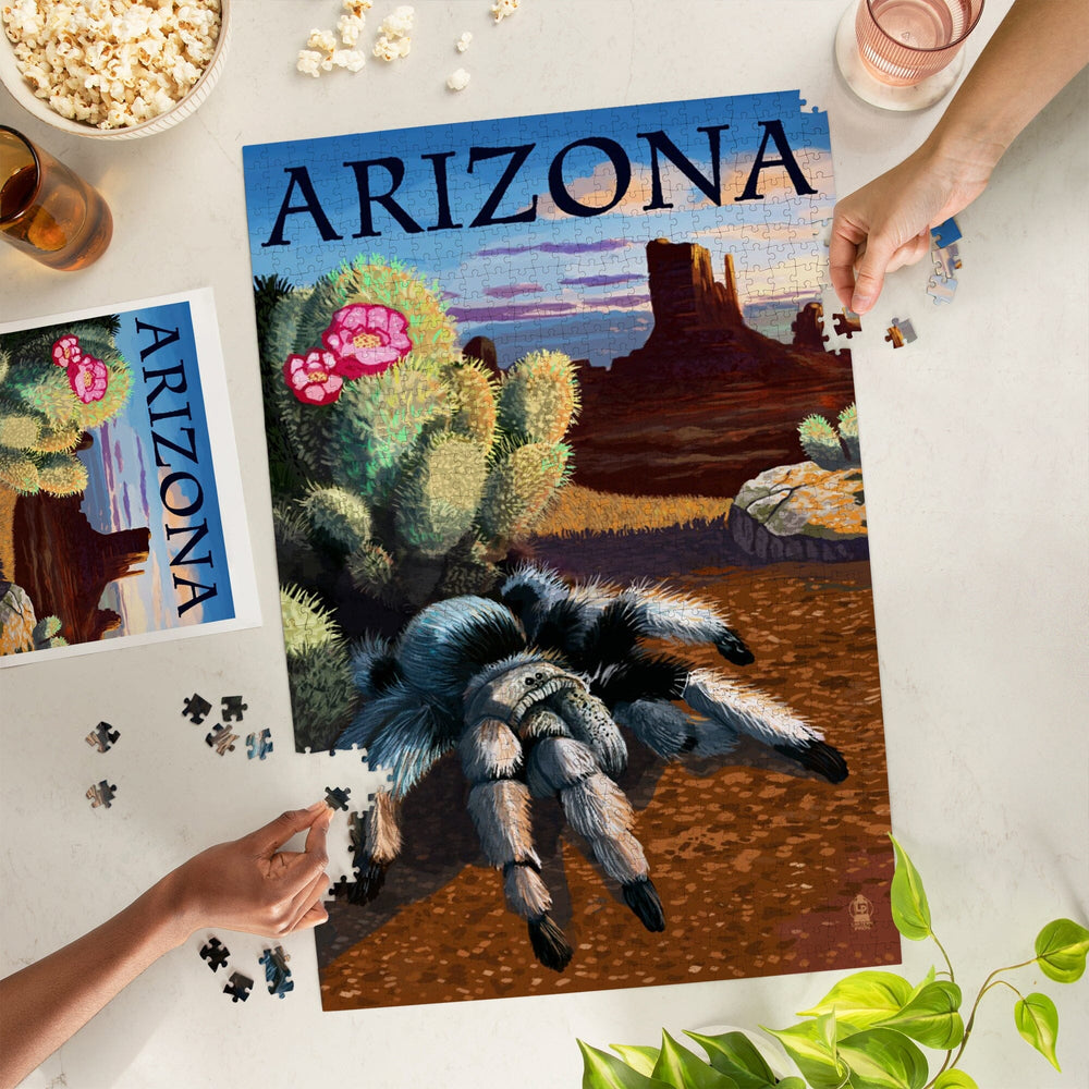 Arizona, Blond Tarantula, Jigsaw Puzzle Puzzle Lantern Press 